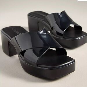 Jeffery Campbell bubblegum block heels platform mule sandals